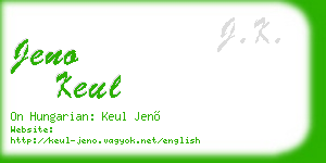 jeno keul business card